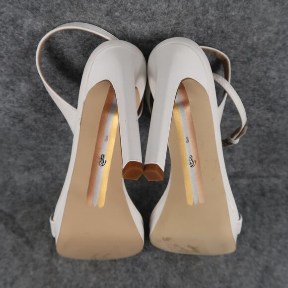 Sam Edelman Shoes Women 8 Sandal Heels Ankle Strap Platform Fashion Leather Jade - Picture 14 of 16